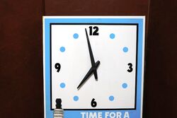 Rare Original Vintage BLUE Champion Spark Plug Wall Clock