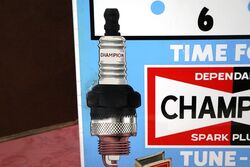 Rare Original Vintage BLUE Champion Spark Plug Wall Clock