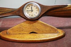 Vintage German Made Wooden Propeller Clock 