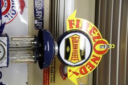 Antique GEX Manual Petrol Pump Restored in Golden Fleece Livery 