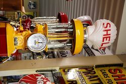 Vintage THEMIS Manual Petrol Pump Restored in Shell Livery